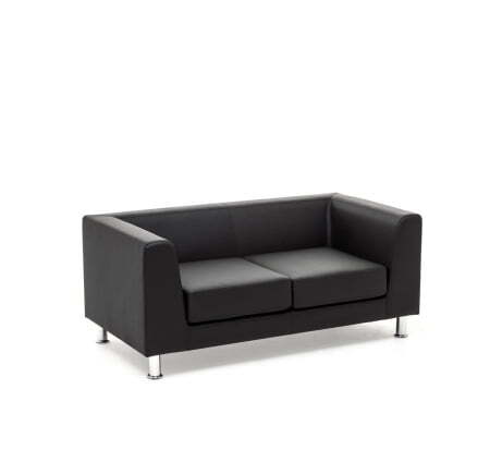 EVA Диван 2-местный (ЧЕРНЫЙ/КОЖА)