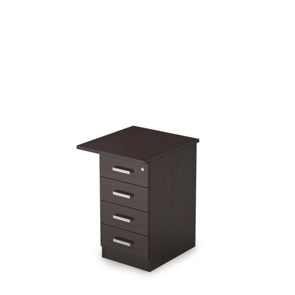 2ТЗ.002.5 Тумба приставная с топом, замок 550x600x750 (Венге)