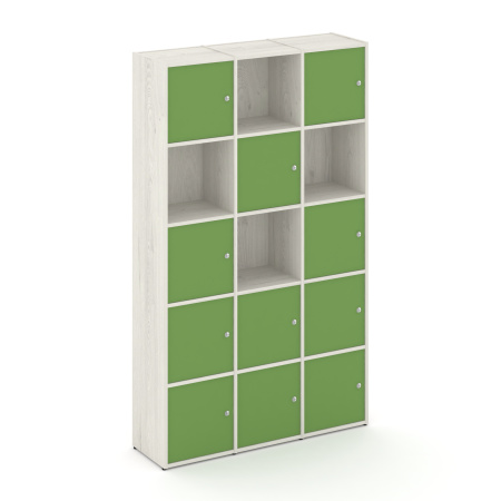 Стеллаж Locker Plus LK.K-009 1188x350x1983 (Дуб Наварра | Зеленый)