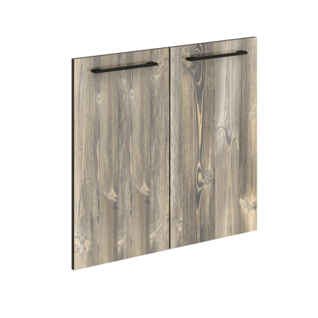 Комплект дверей низких Morris MLD 42-2 Дуб Базель 844x765x18 (Дуб Базель/Венге Магия)