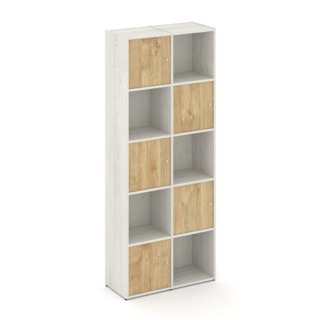 Стеллаж Locker Plus LK.K-008 798x350x1983 (Дуб Наварра | Тиквуд Светлый)