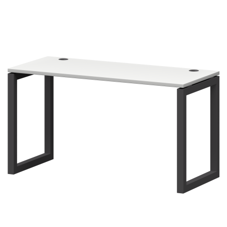 Стол на металлокаркасе Смарт СМС25-О-16К.60.Пр50 1600x600x750 (Белый/Антрацит)