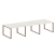 Переговорный стол 3 столешницы Metal System Style БО.ПРГ-3.2 3600x1235x750 (Дуб Наварра/Серый металл)