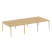 Рабочая станция на деревянных опорах Onix Wood OW.D.RS-6.2.8 3540x1635x750 (Тиквуд Светлый/Дуб Темный)