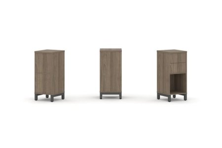 Набор стеллажа 1 сторонний, 2 яруса SN.NS-211 (387х400х881) (Вяз Благородный/Металл Антрацит)