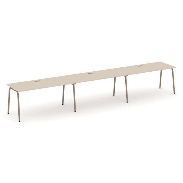 Рабочая станция 3 места ES.RS-3.4-LK (4740х730х750) (Капучино/Металл Латте)
