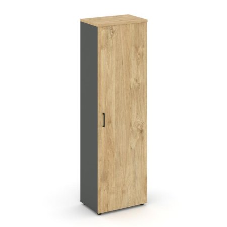 Гардероб узкий неглубокий SN.GB-001 (600х400х1982) (Антрацит/Тиквуд Светлый)
