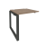 Наборный элемент рабочей станции на О-образном м/к Onix O.MO-1.NRS-0.8 780x800x750 (Тиквуд Темный/Белый Металл)
