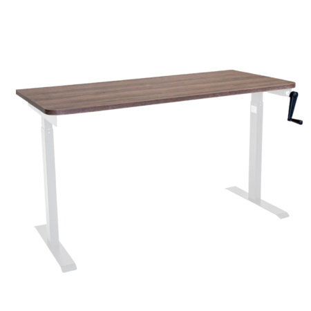 Стол c ручным приводом LA-T33-M1 (1600x700x725-1165) (Коричневый дуб | Белый)