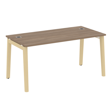 Стол руководителя на деревянных опорах Onix Wood Direct OW.SRR-4.8 1580x800x750 (Дуб Аризона/Дуб Светлый)