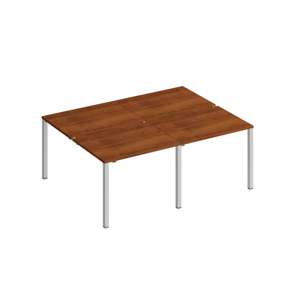 Рабочая станция на металлокаркасе КФ (4х100) Комфорт КФ К.1143-2 2000x1540x750 (Французский орехСерый)