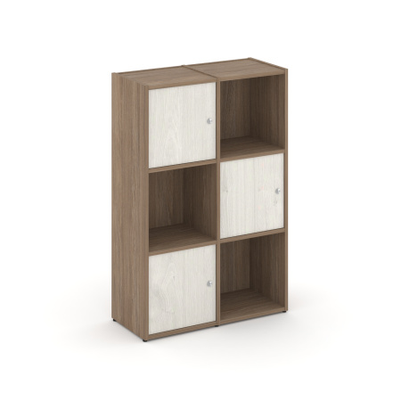Стеллаж Locker Plus LK.K-002 798x350x1203 (Дуб Аризона | Дуб Наварра)
