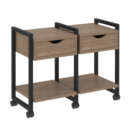 Тумба на колесных опорах наборная VR.L-TN-1.K 970x460x767 (Дуб Аризона/Черный металл)