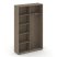 Шкаф-купе комбинированный SN.SHK.E-002 (1200х400х1982) (Антрацит/Тиквуд Светлый)