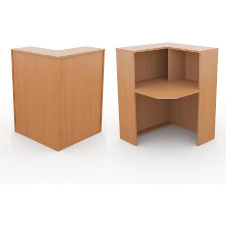 Стойка угловая правая Ресепшн А-556 900x900x1220 (Груша Арозо)