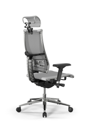 Кресло для руководителя Метта Y 3DE B2-14D - YM93+Infinity /Kc09/Nc09/D04P/H2cL-3D(M26.B32.G25.W03) (Светло-серый | Белый)