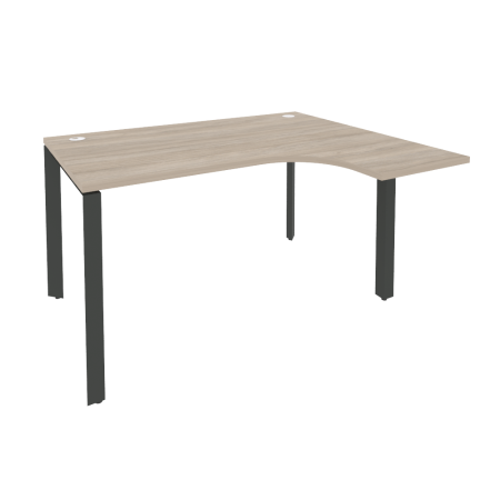 Стол эргономичный правый на П-образном м/к Onix O.MP-SA-3R 1380x1180x750 (Дуб Аттик/Черный металл)