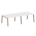 Стол для переговоров (2 столешницы) на А-образном м/к Metal System Style БА.ПРГ-2.3 2800x1235x750 (Дуб наварра/Серый металл)