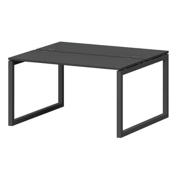 Бенч двойной на металлокаркасе Смарт СМС2-О-12К.120.Пр50 1200x1236x750 (Графит/Антрацит)
