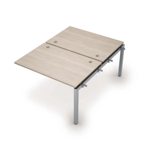 6МБС.5288 Бенч-система на 2 рабочих места, средний модуль (1200x1635x750) (Шамони светлый/Алюминий матовый)