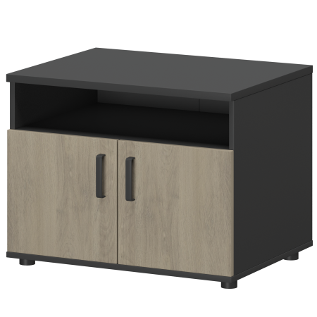 Тумба для оргтехники Смарт СМТ-2ДН Тип1 800x600x625 (Графит/Кронберг)