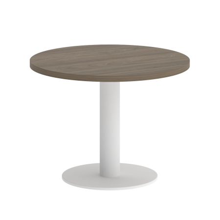 Стол журнальный круглый VR.SP-5-60.1G 600x600x450 (Вяз благородный/Белый Металл)