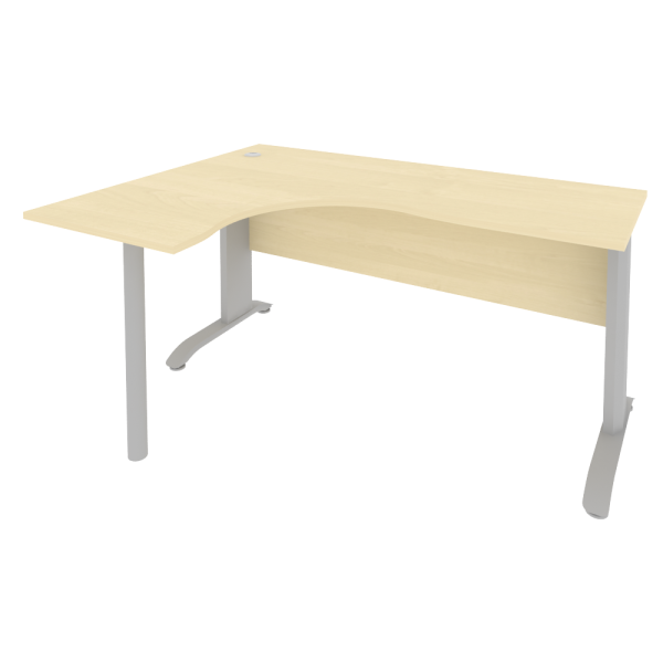 Стол криволинейный левый Riva ПЛ.СА-4 Л 1600x1200x750 (Клен/Металлик)