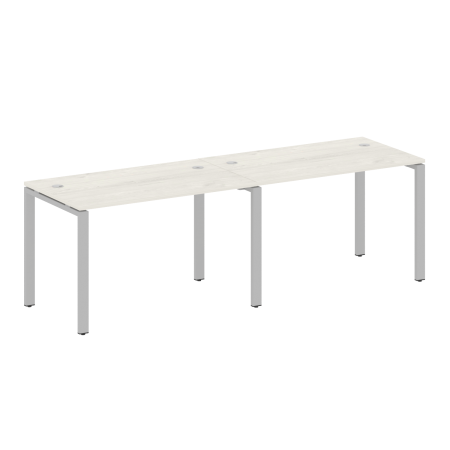 Рабочая станция на 2 раб.места Metal System Style БП.СМ-2.2 2400x720x750 (Дуб Наварра/Серый металл)