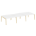 Рабочая станция на деревянных опорах Onix Wood OW.D.RS-6.3.7 4140x1475x750 (Тиквуд Светлый/Дуб Темный)