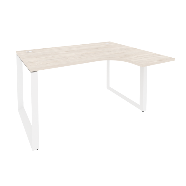 Стол эргономичный правый на О-образном м/к Onix O.MO-SA-3R 1380x1180x750 (Денвер Светлый/Белый Металл)