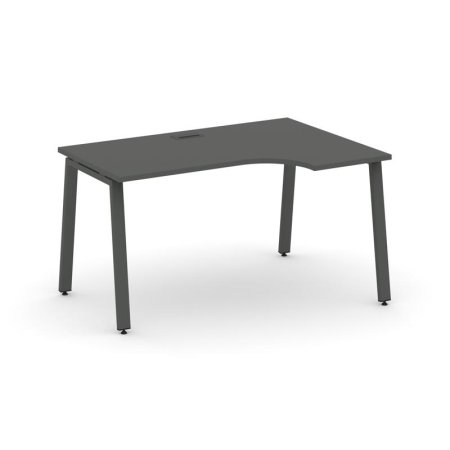 Стол рабочий эргономичный SN-6A.SPA-001(R) (1380х600/980х750) (Антрацит/Металл Антрацит)