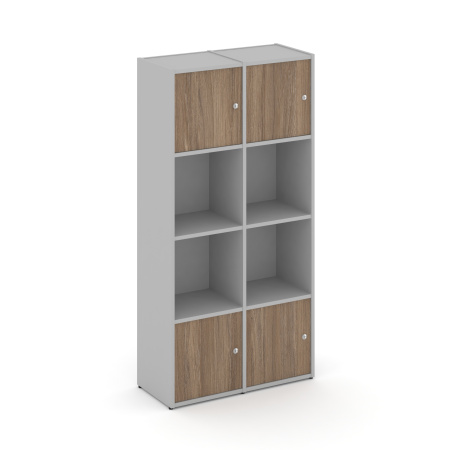 Стеллаж Locker Plus LK.K-005 798x350x1593 (Серый | Дуб Аризона)