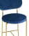 Стул полубарный Барбара велюр синий золотые ножки (Стул полубарный Барбара синий)