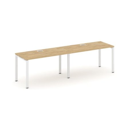Рабочая станция 1 сторонняя SN-6P.ORS-003 (2760х600х750) (Тиквуд Светлый/Металл Белый)
