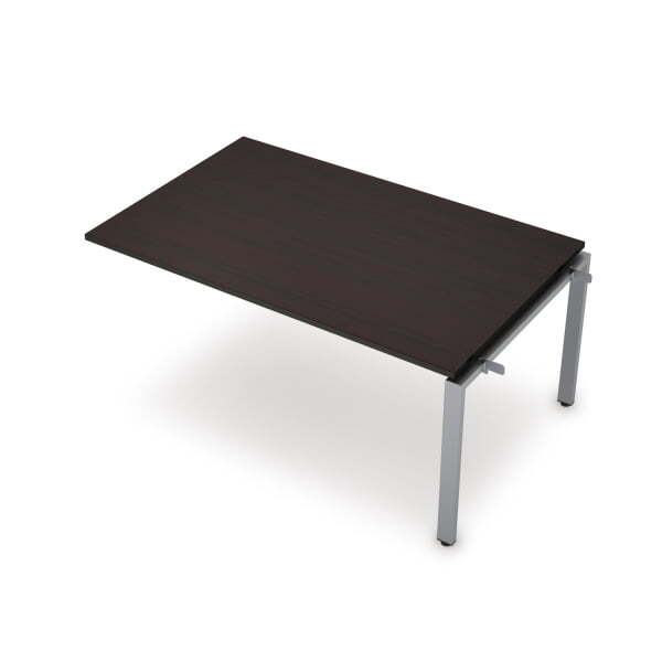 6МПС.603 Бенч-система для переговорных столов, средний модуль (1400x1000x750) (Венге/Алюминий матовый)