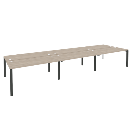 Рабочая станция на П-образном м/к Onix O.MP-D.RS-6.4.7 4740x1475x750 (Дуб Аттик/Черный металл)