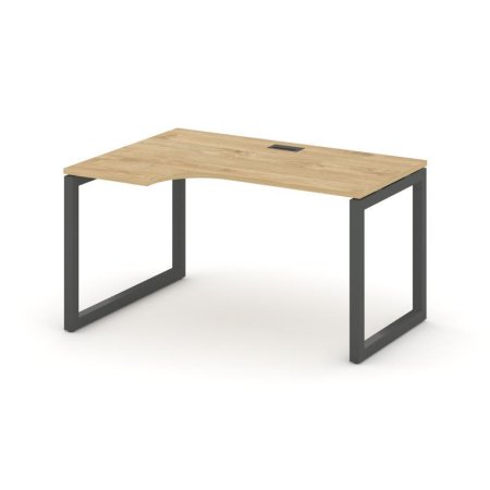 Стол рабочий эргономичный SN-5O.SPA-021(L) (1380х800/980х750) (Тиквуд Светлый/Металл Антрацит)