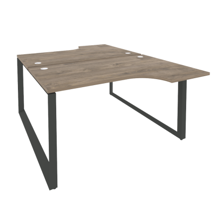 Рабочая станция на О-образном м/к Onix O.MO-D.SA-2 1380x1995x750 (Тиквуд Темный/Черный металл)