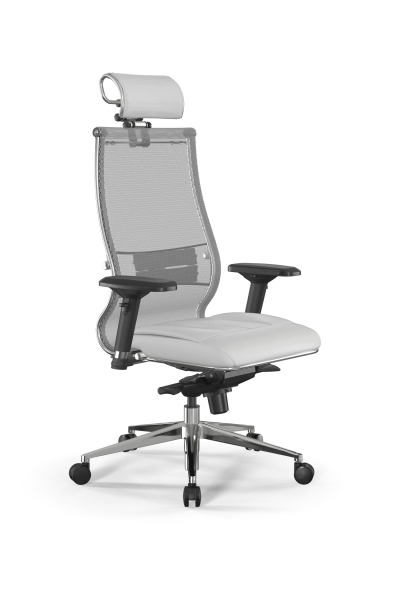 Кресло для руководителя Метта Samurai L2-6D - TS+Infinity /Kc00/Wm06/D04P/H2cL-3D(M06.B32.G11.W03) (Белый)