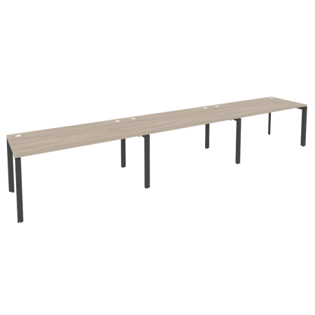 Рабочая станция на П-образном м/к Onix O.MP-RS-3.4.8 4740x800x750 (Дуб Аттик/Черный металл)