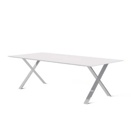 Стол для руководителя L190 1900х900х750 (Белый/Хром металл)