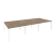 Рабочая станция на П-образном м/к Onix O.MP-D.RS-6.2.8 3540x1635x750 (Тиквуд Темный/Белый Металл)