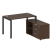 Рабочая станция с опорной тумбой правая Metal System Style БП.РС-СТС-2.2 Пр 1300x1520x750 (Дуб Наварра/Серый металл)