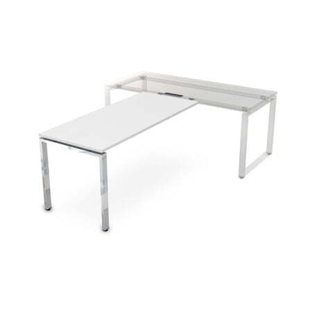 Брифинг-приставка Gloss НБП-П.008 1200x700x750 (Белый премиумХром)