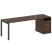 Рабочая станция с опорной тумбой Metal System Style БП.РС-СТП-1.5 2212x720x750 (Дуб Наварра/Серый металл)
