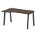 Стол криволинейный левый Metal System Style БА.СА-2 Л 1400x900x750 (Дуб Наварра/Серый металл)