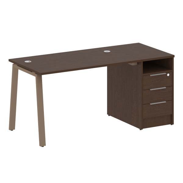 Рабочая станция Metal System Style БА.РС-СТП-1.2 1612x720x750 (Венге Цаво/Мокко металл)