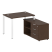 Рабочая станция с опорной тумбой правая Metal System Style БП.РС-СТС-2.1 Пр 1100x1520x750 (Дуб Наварра/Серый металл)