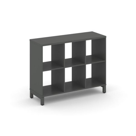 Каркас стеллажа 2 яруса SN.KS-230 (1121х400х881) (Антрацит/Металл Антрацит)