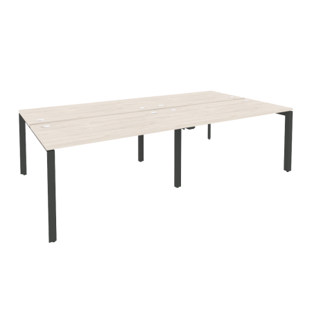 Рабочая станция на П-образном м/к Onix O.MP-D.RS-4.3.7 2760x1475x750 (Денвер Светлый/Черный металл)